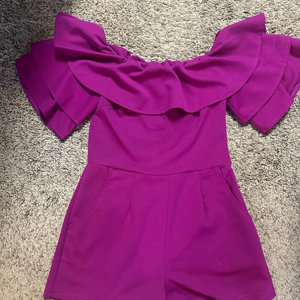 She + Sky Vibrant Purple Romper